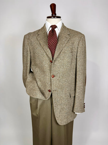 Giacca anni '90 donegal tweed salvia - tg. 52