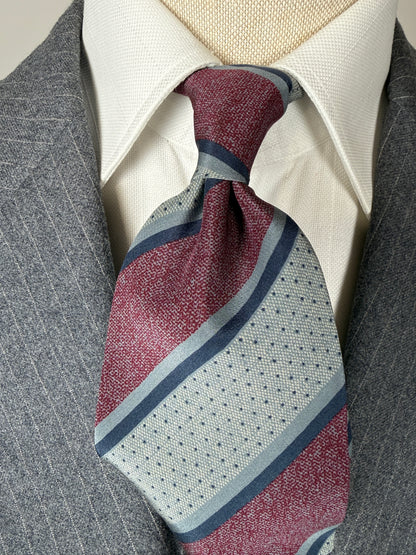 Cravatta Armani vintage regimental in crêpe