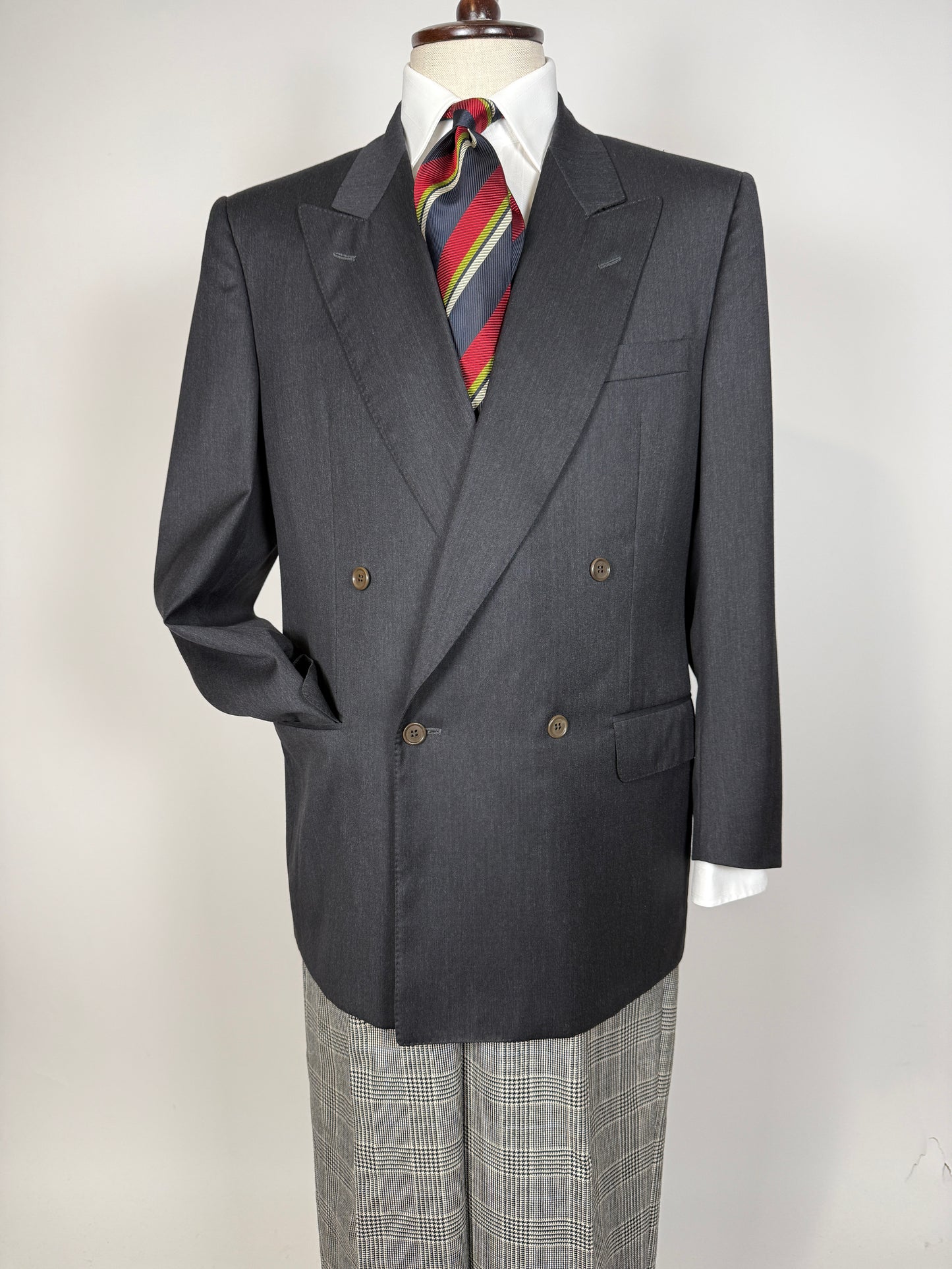 Giacca doppiopetto anni ‘80 flanella Tasmania Loro Piana - tg. 48/50