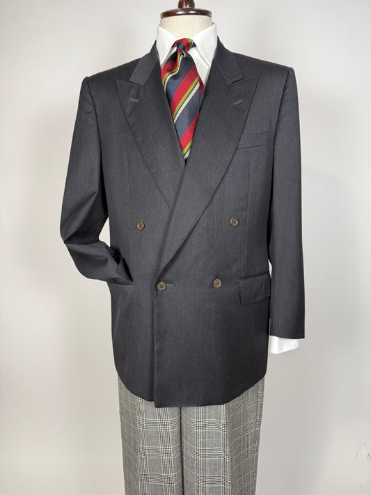 Giacca doppiopetto anni ‘80 flanella Tasmania Loro Piana - tg. 48/50