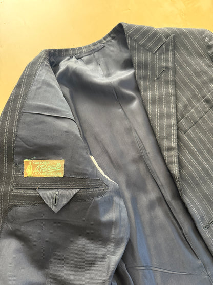 Giacca anni ‘50 sartoriale nero gessato - tg. 44