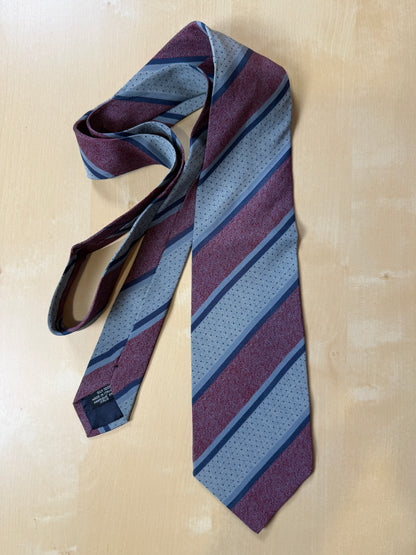 Cravatta Armani vintage regimental in crêpe