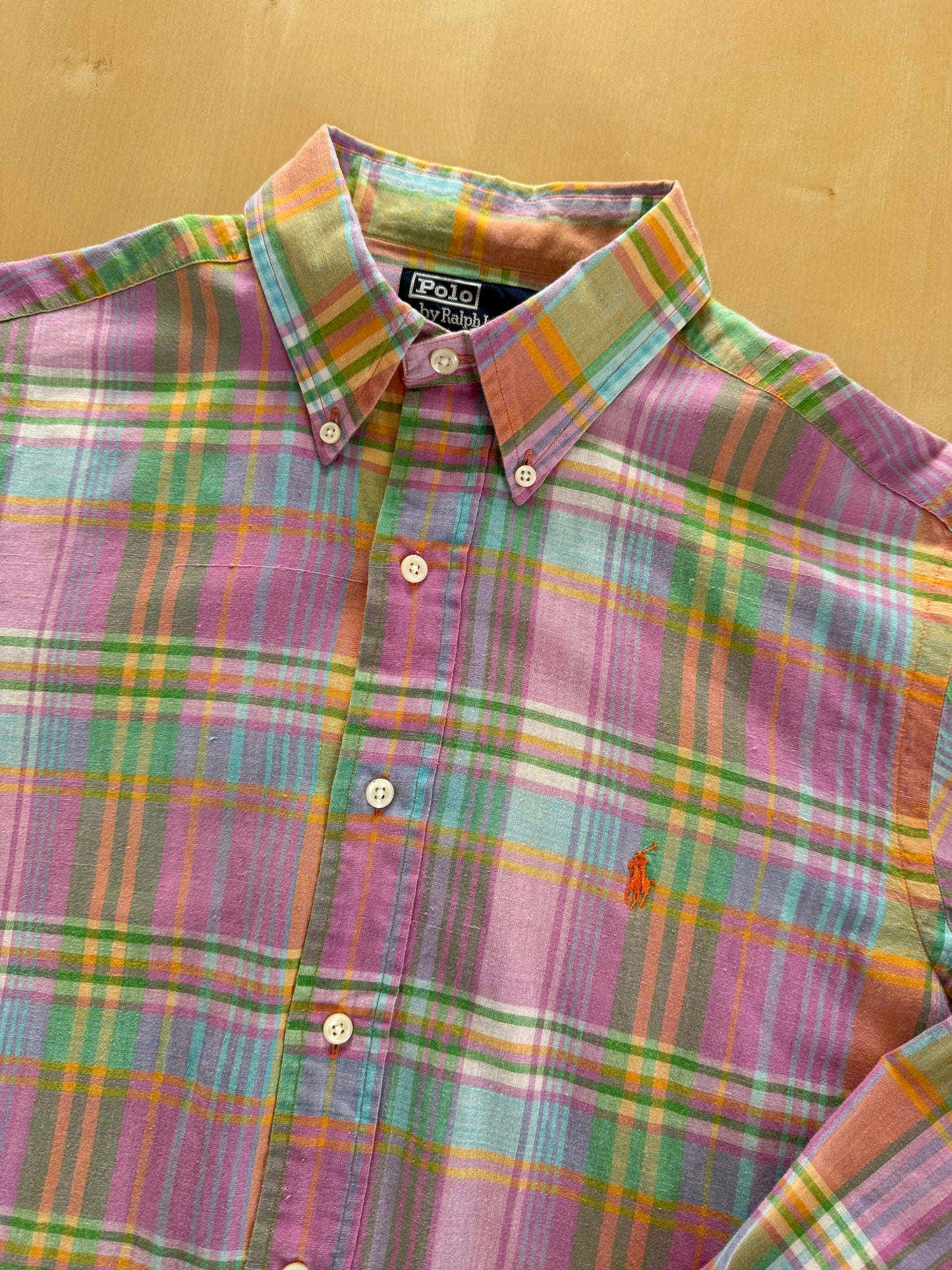 Camicia Ralph Lauren madras vintage - M collo 39/40