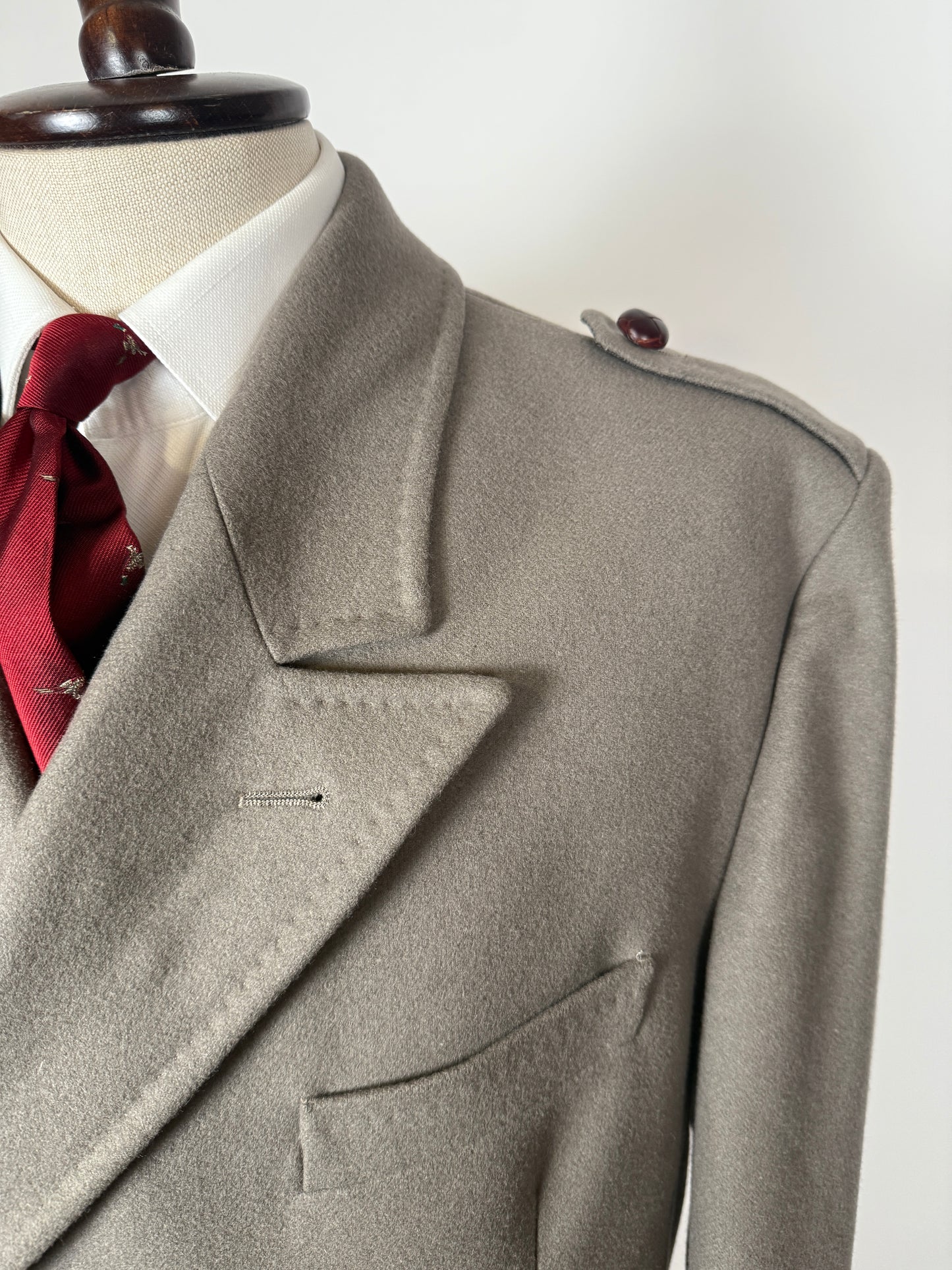 Cappotto De Paz doppiopetto grigio/cachi - tg. 56-58