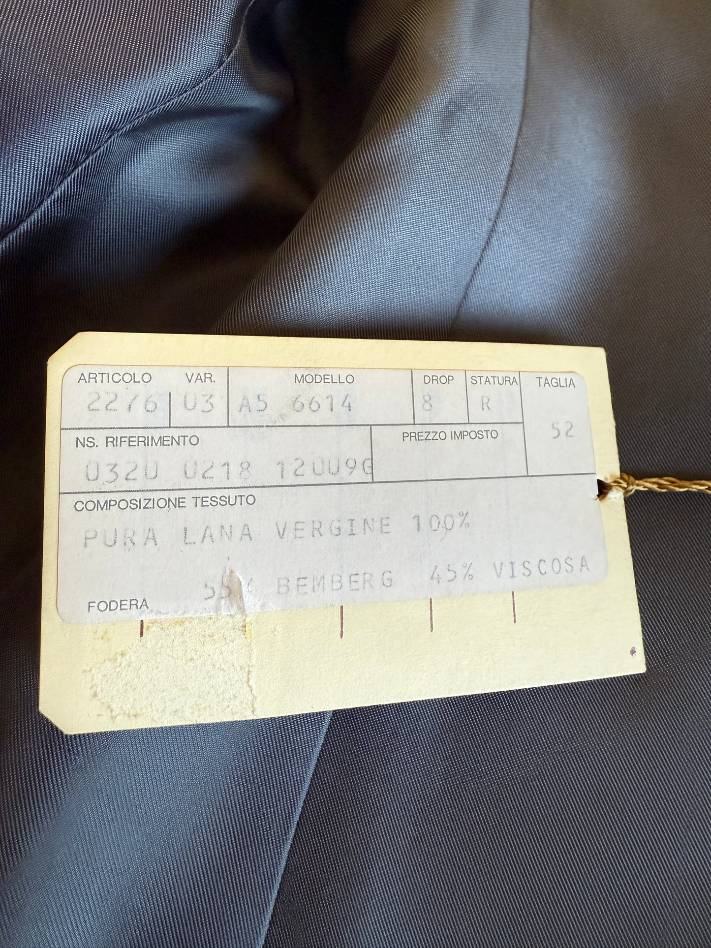 Completo doppiopetto anni ‘70/‘80 flanella principe di Galles (NOS) - tg. 48