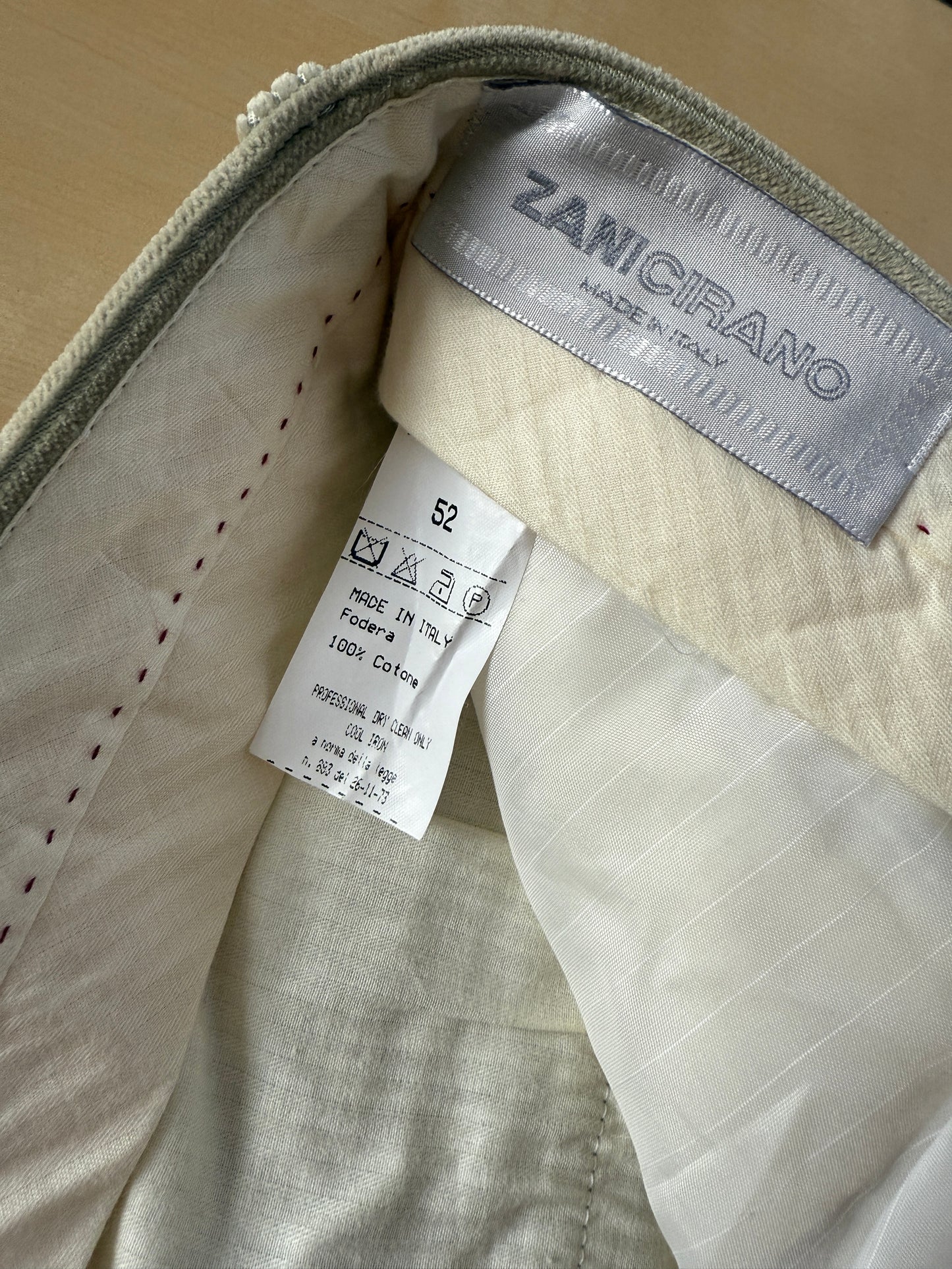 Pantaloni in velluto a coste panna/avorio - tg. 52