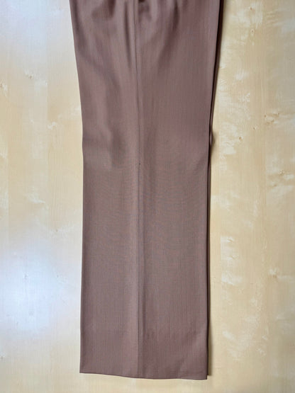 Completo Corneliani anni ‘70 lana pettinata marrone - tg. 48