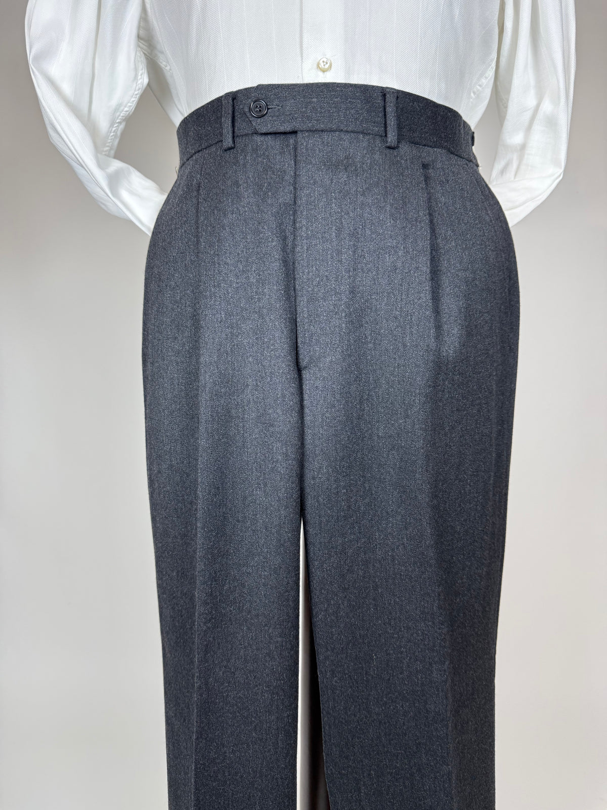 Pantaloni flanella grigio antracite anni '90 - tg. 50