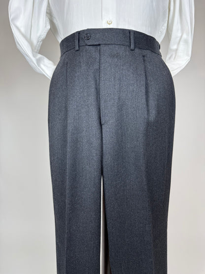 Pantaloni flanella grigio antracite anni '90 - tg. 50