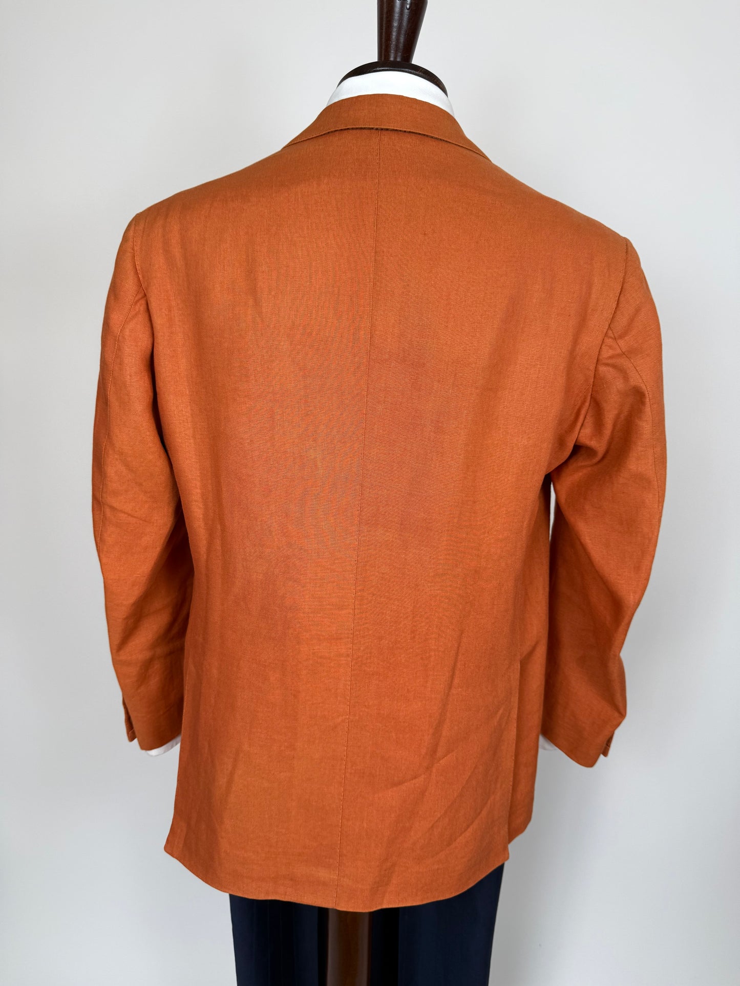 Giacca sartoriale D. Caraceni-Campagna lino irlandese arancio - tg. 50/52