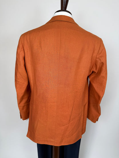Giacca sartoriale D. Caraceni-Campagna lino irlandese arancio - tg. 50/52