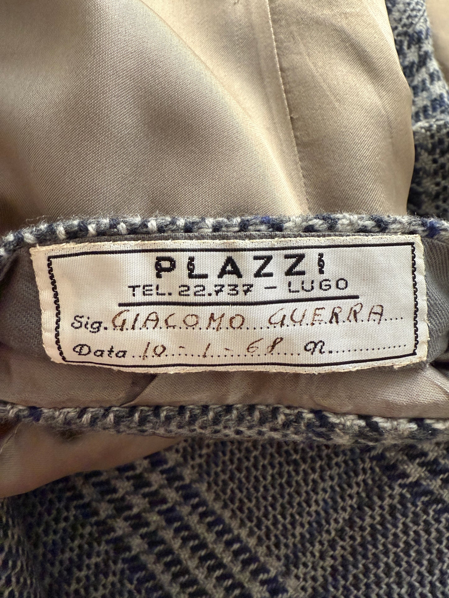 Giacca sportiva sartoriale anni ‘60 puro cashmere inserti in pelle - tg. 42
