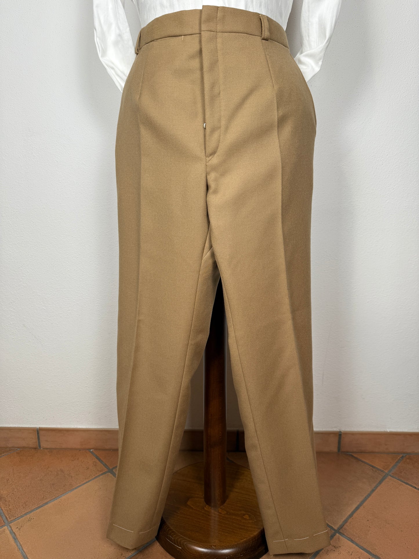 Pantalone sartoriale in cavalry twill anni ‘70 (nuovo) - tg. 56