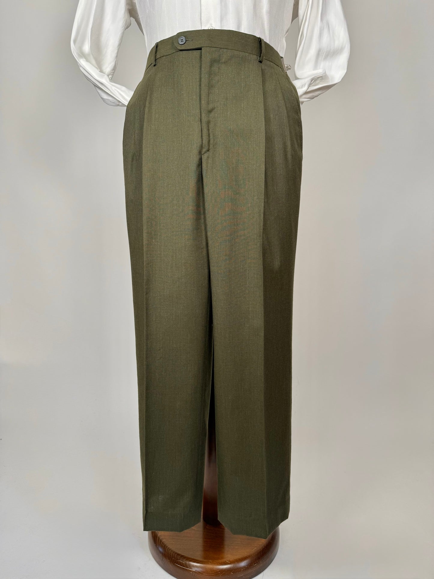Pantaloni fresco lana verde scuro - tg. 48/50