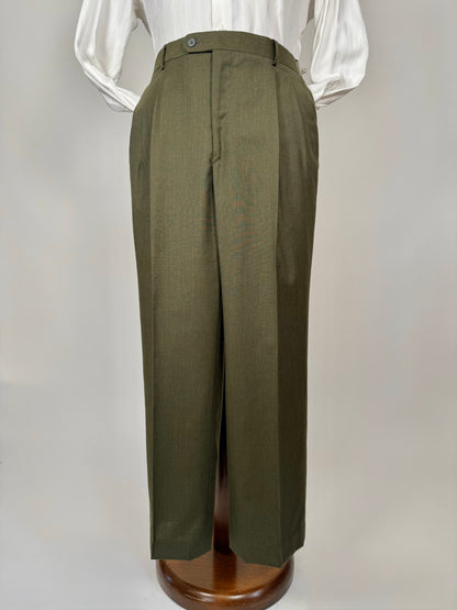 Pantaloni fresco lana verde scuro - tg. 48/50
