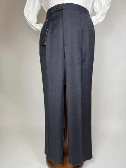 Pantaloni fresco lana grigio righe (NOS) - tg. 50