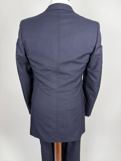 Completo doppiopetto anni ‘60/‘70 flanella blu - tg. 44