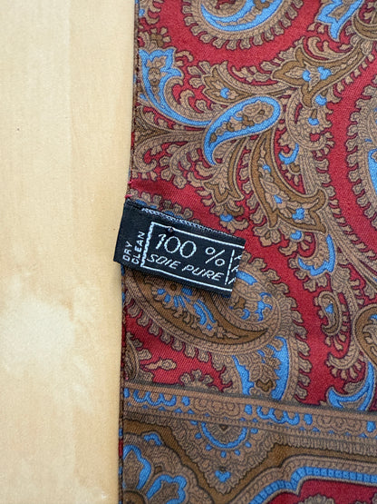 Sciarpa tubolare in seta paisley con giocatore di golf