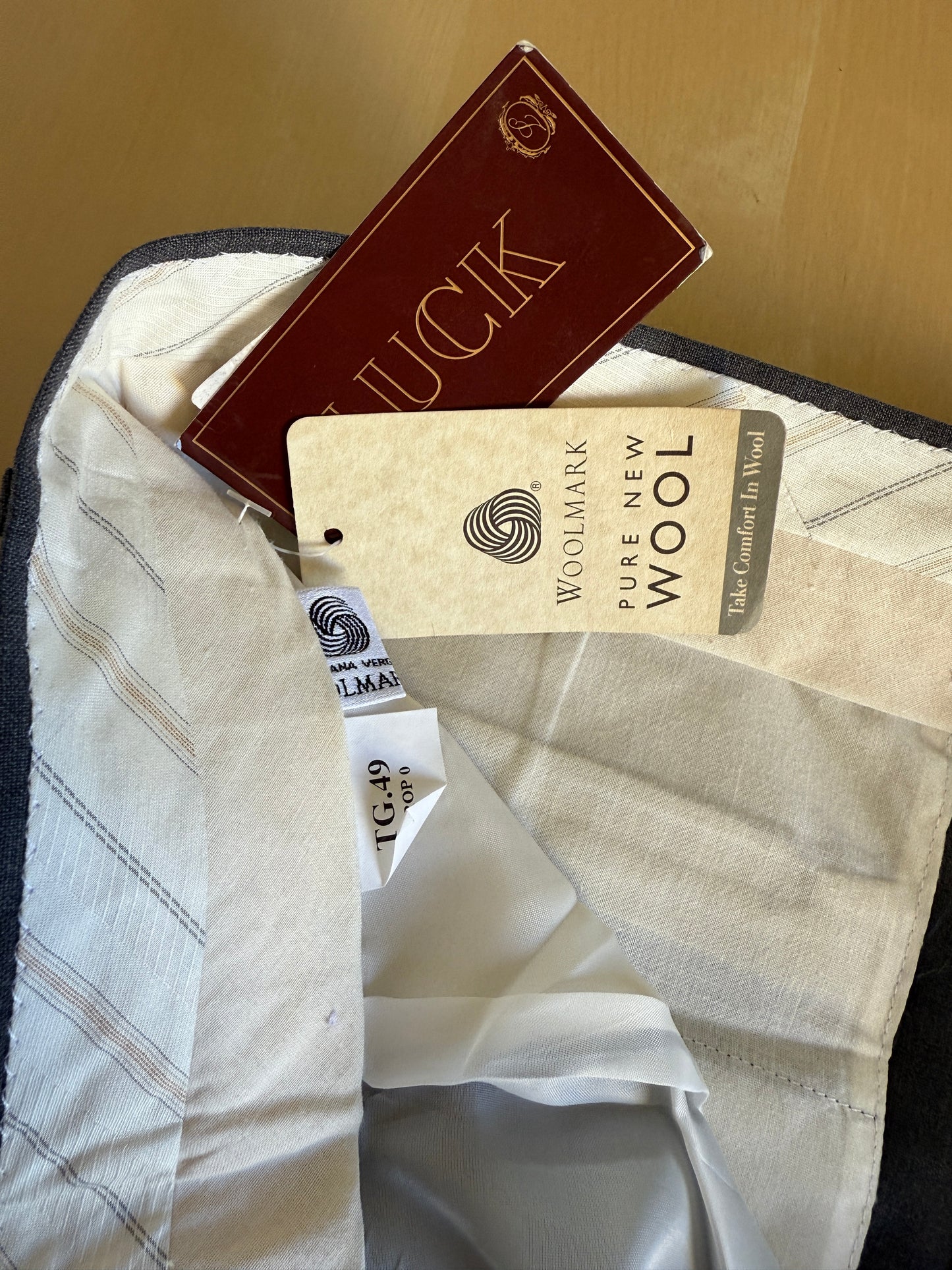 Pantaloni anni ‘90 in fresco lana grigio antracite (NOS) - tg. 52/54