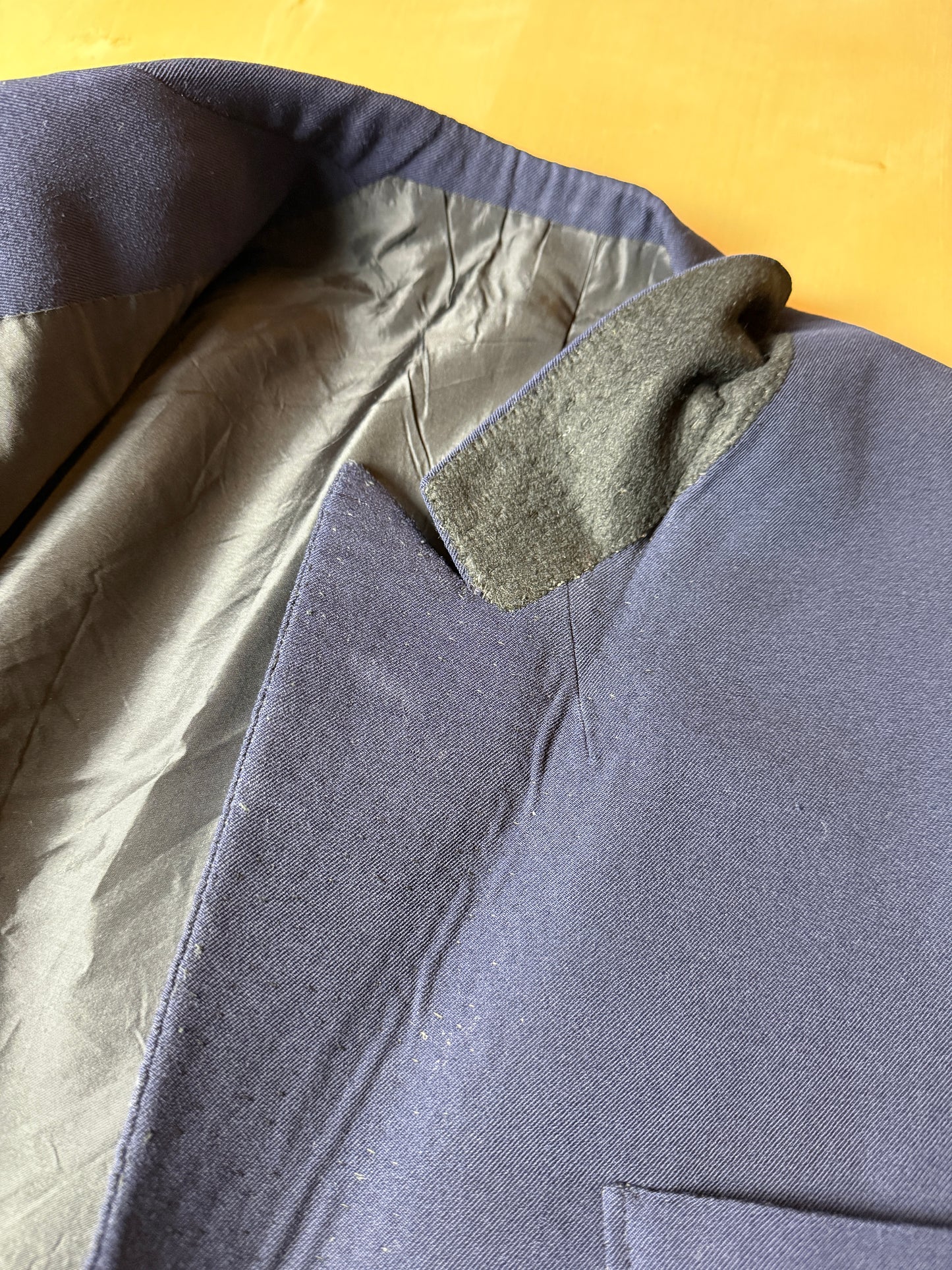 Giacca sartoriale anni ‘50/‘60 flanella pettinata mono bottone e revers lancia - tg. 48/50