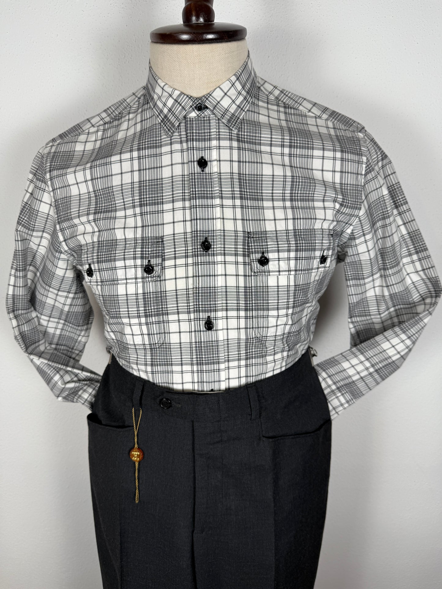 Camicia Gucci quadri glen check - S/M, collo 39