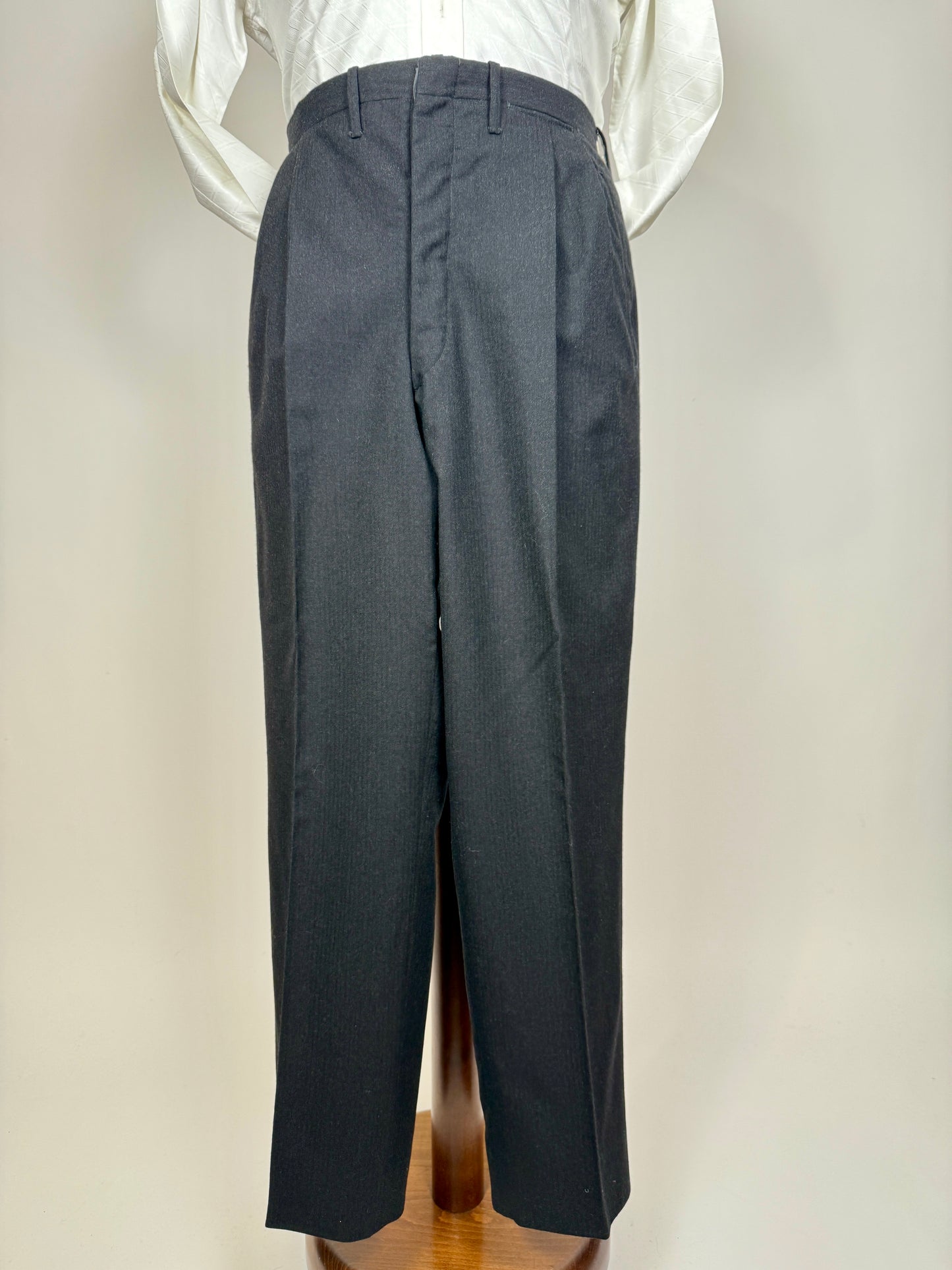 Completo sartoriale anni ‘60 flanella antracite micro spigato - tg. 54