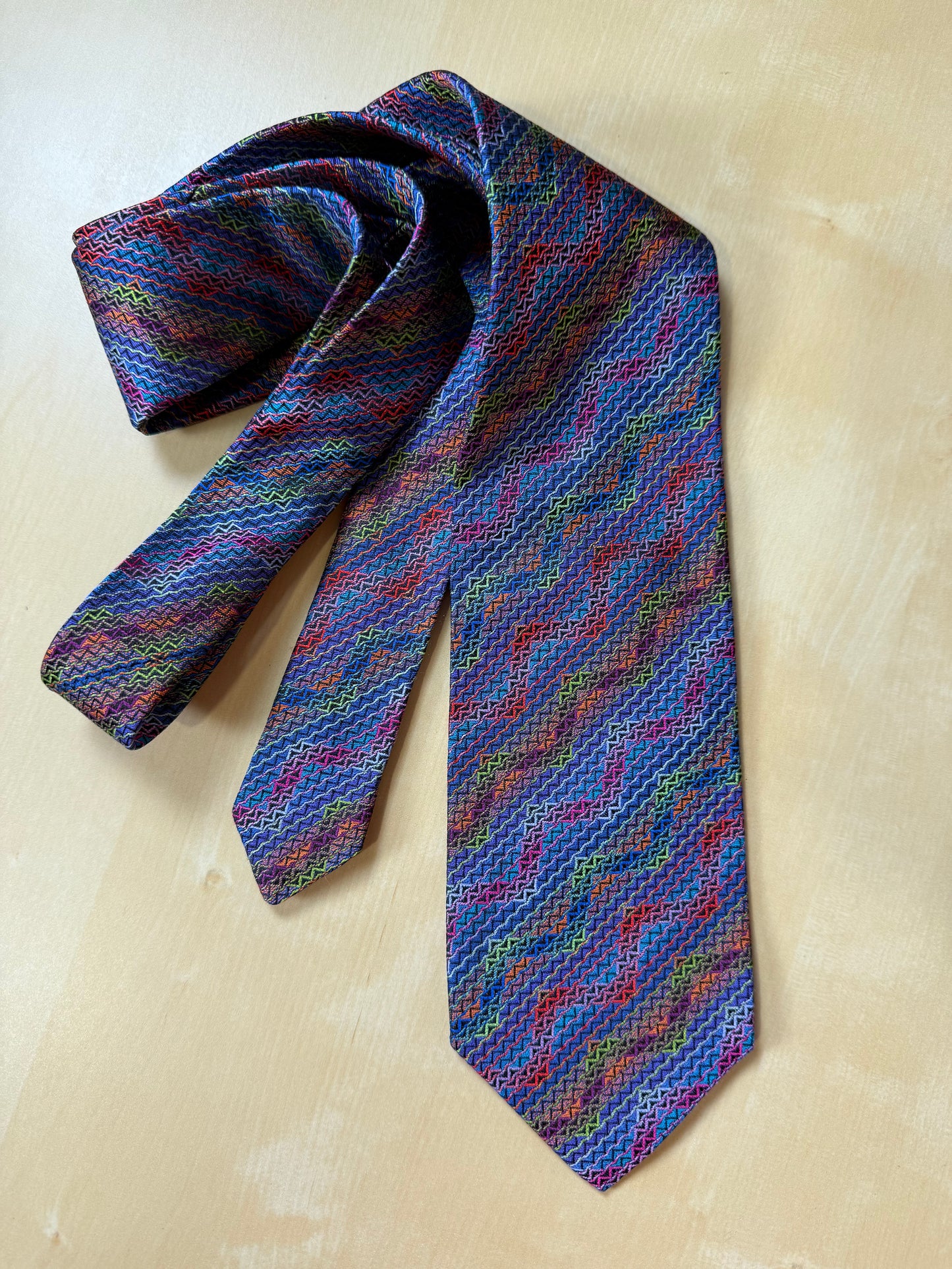 Cravatta Missoni zigzag multicolore jacquard