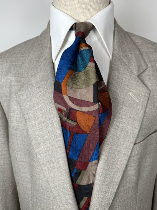 Cravatta Renoma stampa astratta jacquard