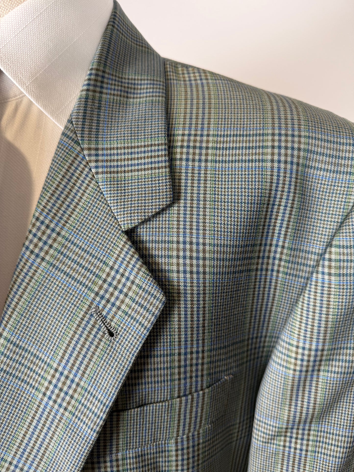 Giacca anni ‘80 fresco lana Galles verde salvia - tg. 58