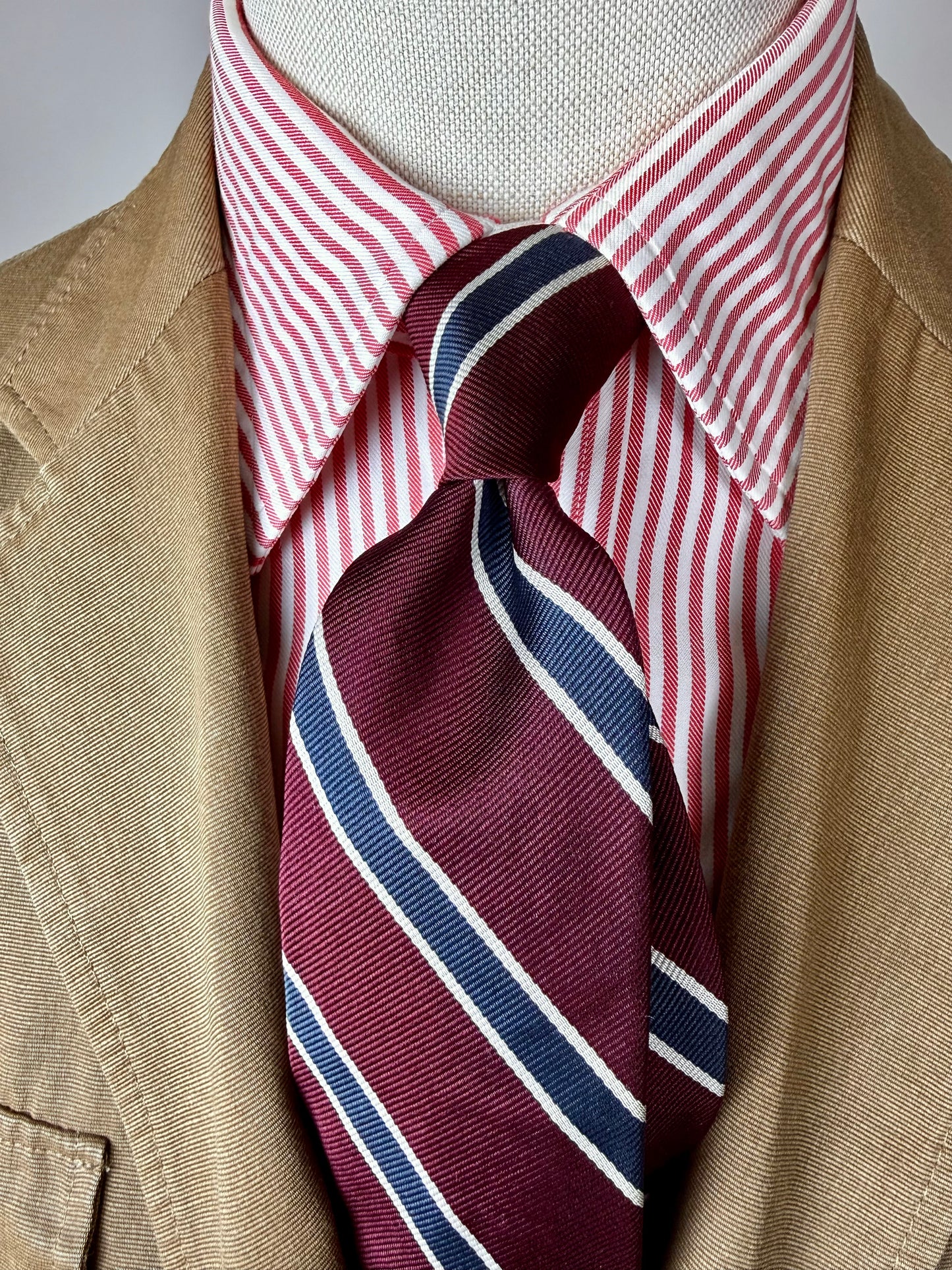 Cravatta Brooks Brothers bordeaux righe