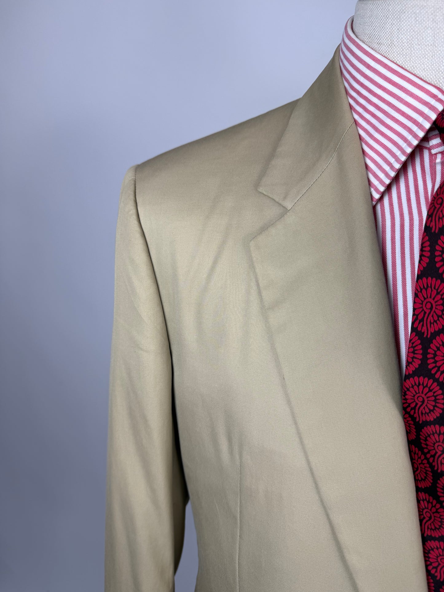 Completo Canali anni '90 twill di cotone beige - tg. 50