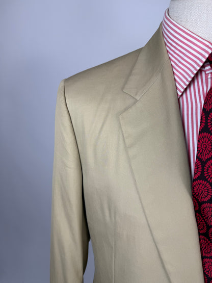 Completo Canali anni '90 twill di cotone beige - tg. 50