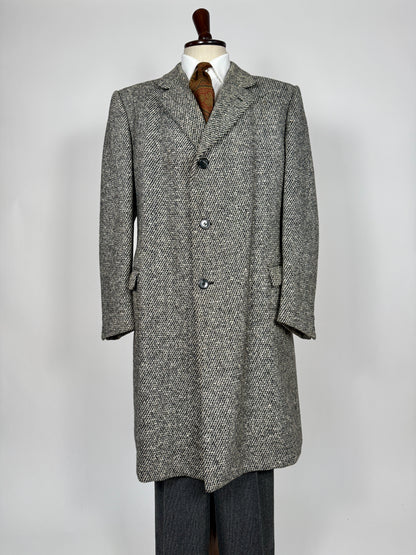 Cappotto anni ‘70 in tweed sale e pepe - tg. 56-60