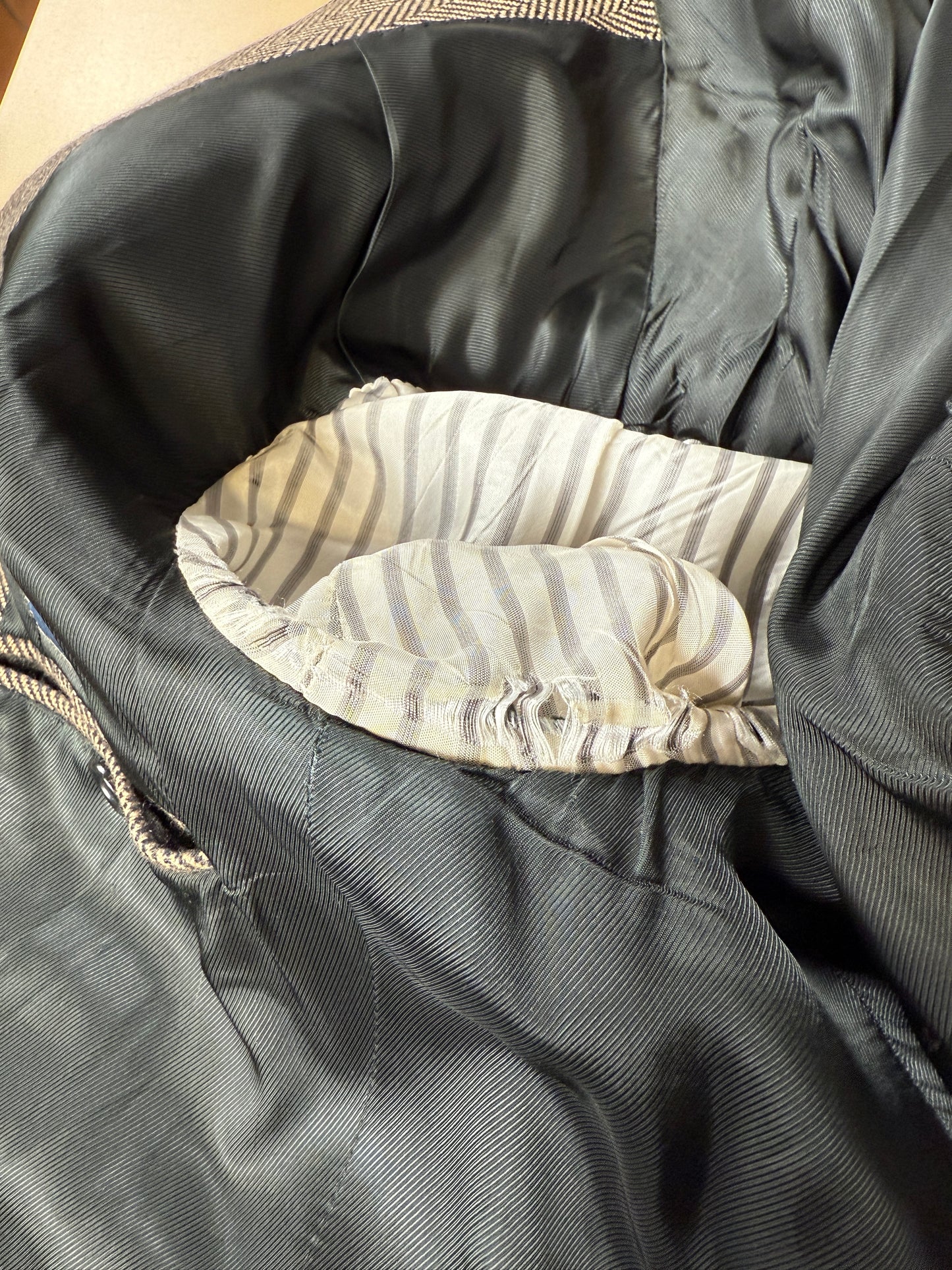 Giacca in puro cashmere marrone spigato - tg. 50