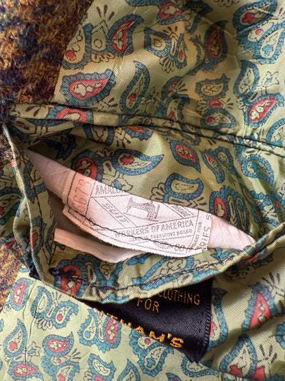 Giacca americana in tweed verde anni ‘60 - tg. 48/50