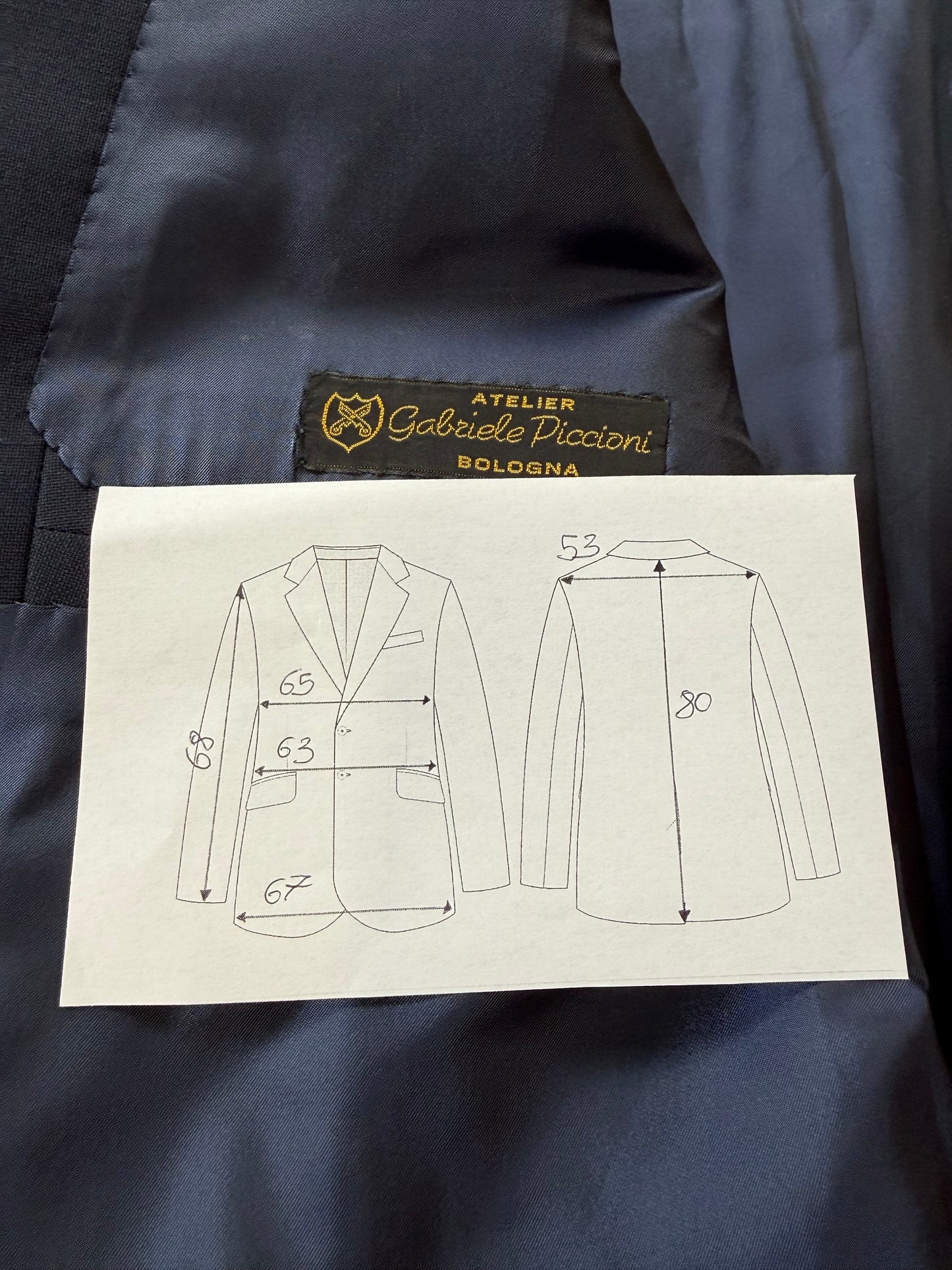 Giacca sartoriale grisaglia blu - tg. 58/60