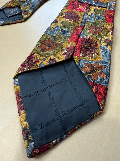 Cravatta Ermenegildo Zegna floreale jacquard