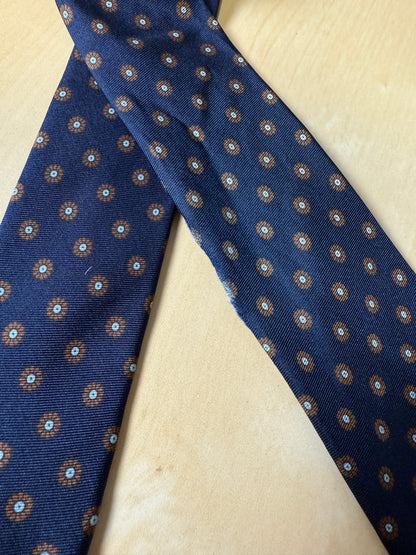 Cravatta Marinella micro fantasia rosette