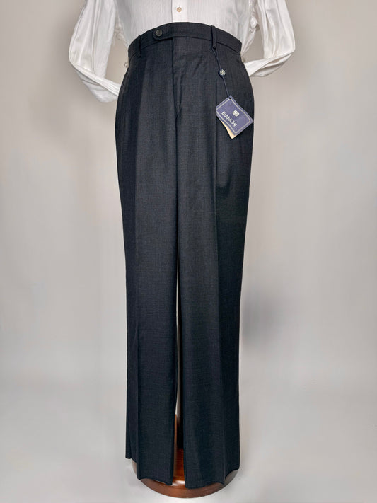 Pantaloni fresco lana grigio antracite anni '80 (NOS) - tg. 46/48