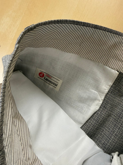 Pantaloni fresco lana grigio Glen check anni '80 (NOS) - tg. 48/50