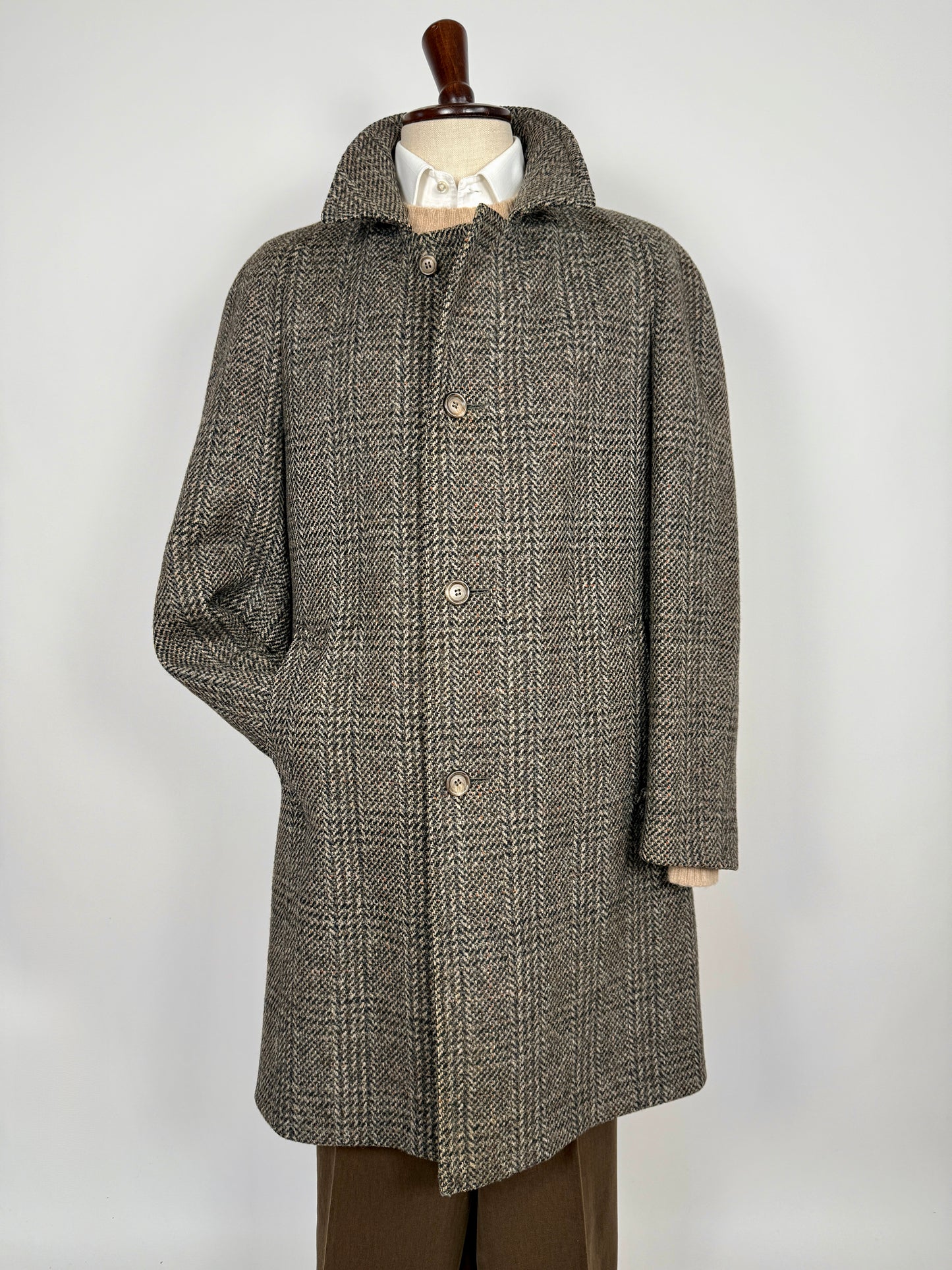 Cappotto raglan in tweed scozzese Crombie - tg. 50-52
