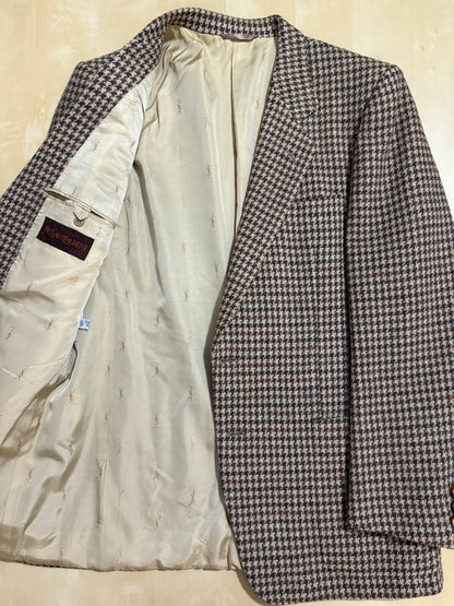 Giacca Yves Saint Laurent anni ‘70 in tweed pied-de-poule - tg. 48