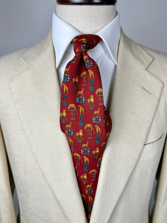 Cravatta Ferragamo con ghepardi