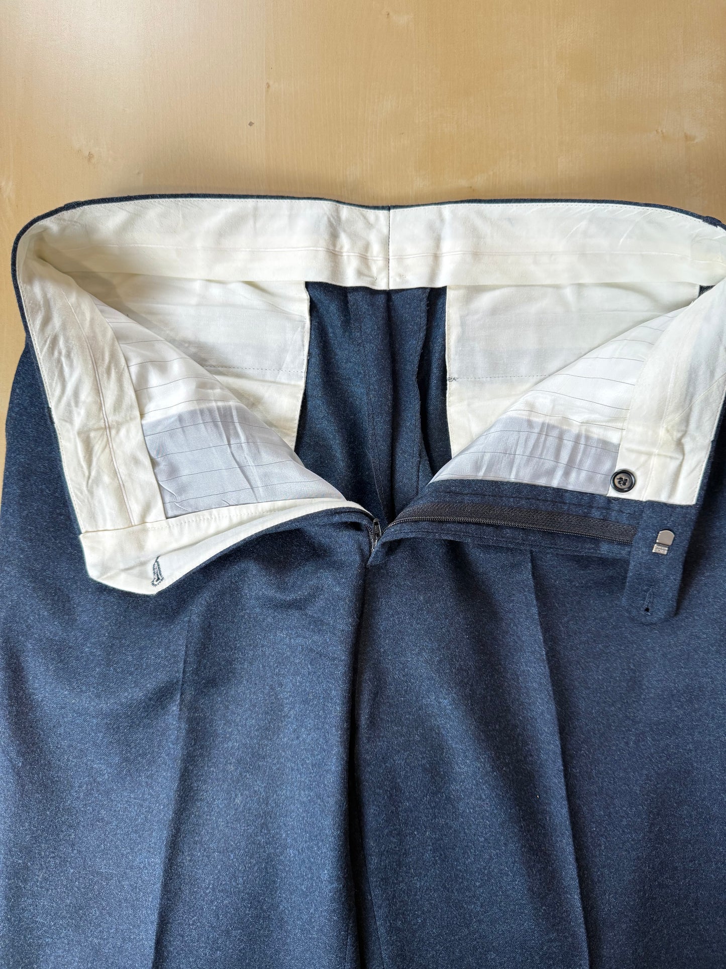 Completo anni ‘80 tessuto Loro Piana flanella lana e cashmere - tg. 50