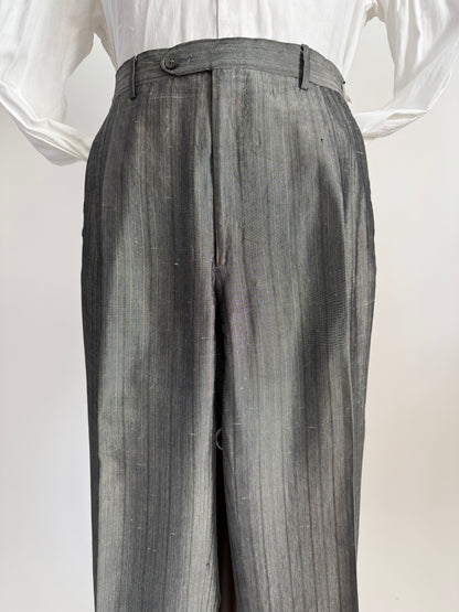 Completo doppiopetto anni ‘70/‘80 pura seta shantung - tg. 48/50