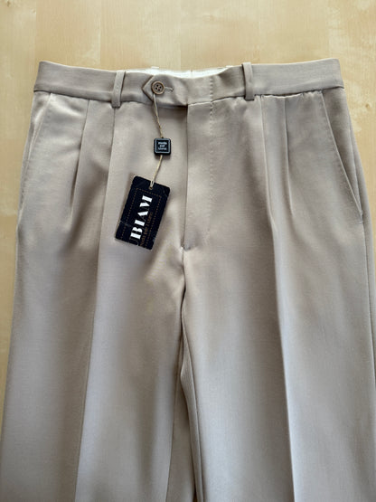Pantaloni anni ‘80 twill pettinato beige (NOS) - tg. 44