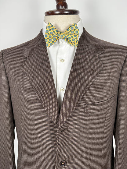 Giacca anni ‘60 marrone in lana occhio di pernice - tg. 50