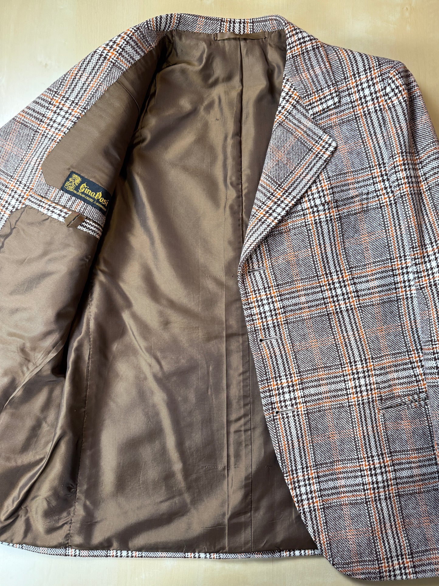 Giacca sartoriale anni ‘70 tweed principe di Galles - tg. 48 corta