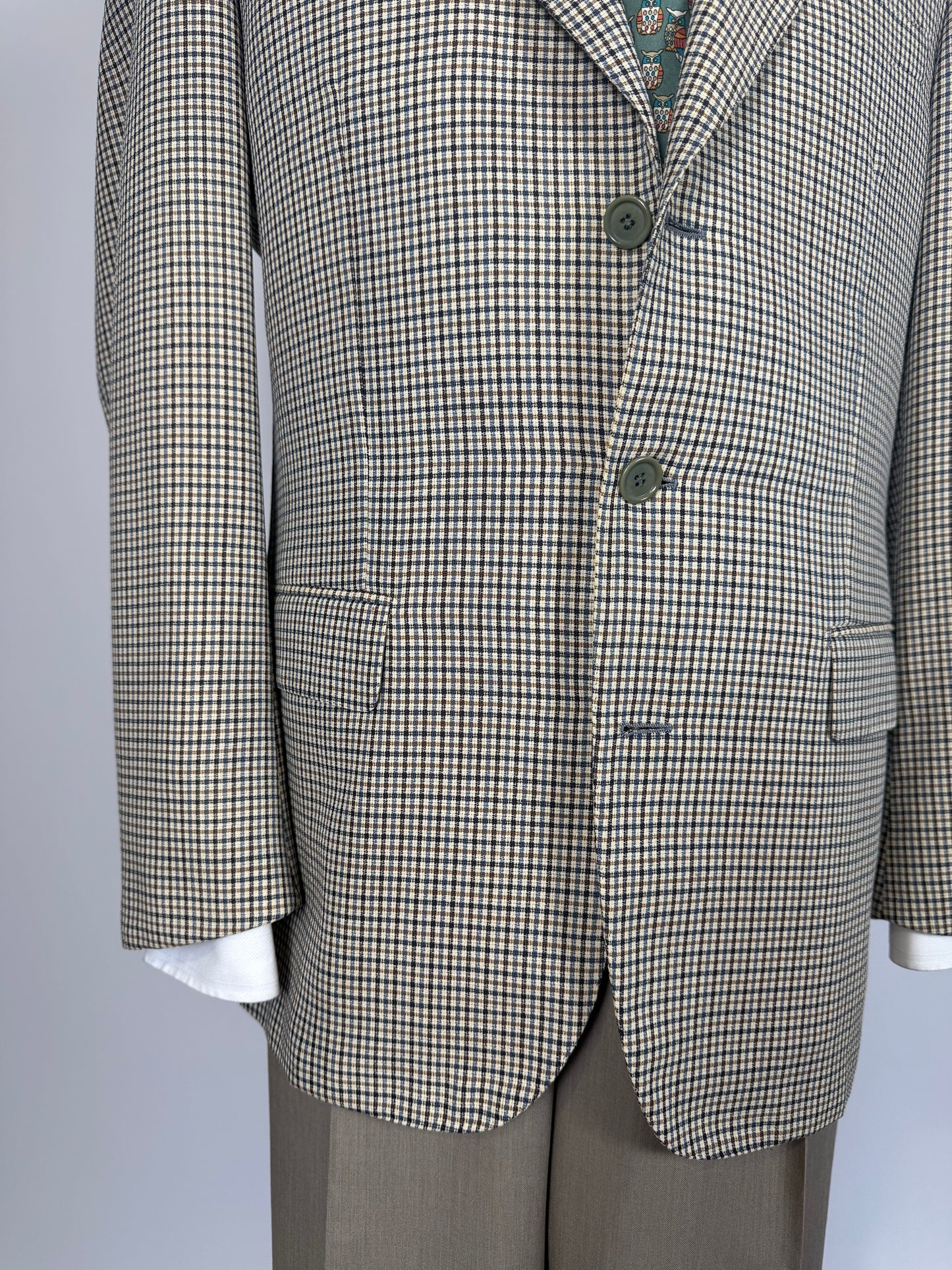 Giacca estiva Pierre Cardin anni '90 super twist quadretti - tg. 50