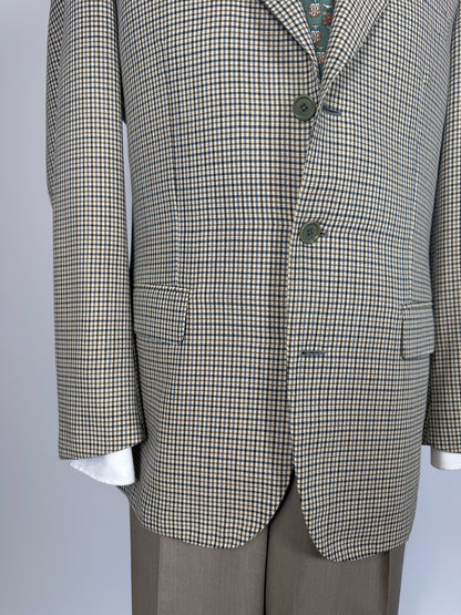 Giacca estiva Pierre Cardin anni '90 super twist quadretti - tg. 50